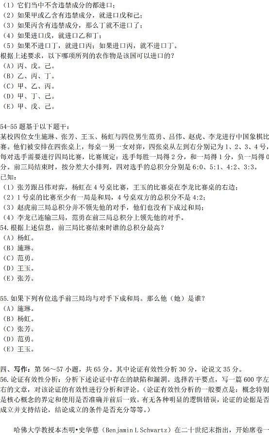 2018年管理類聯考綜合真題 2018年管理類聯考綜合真題