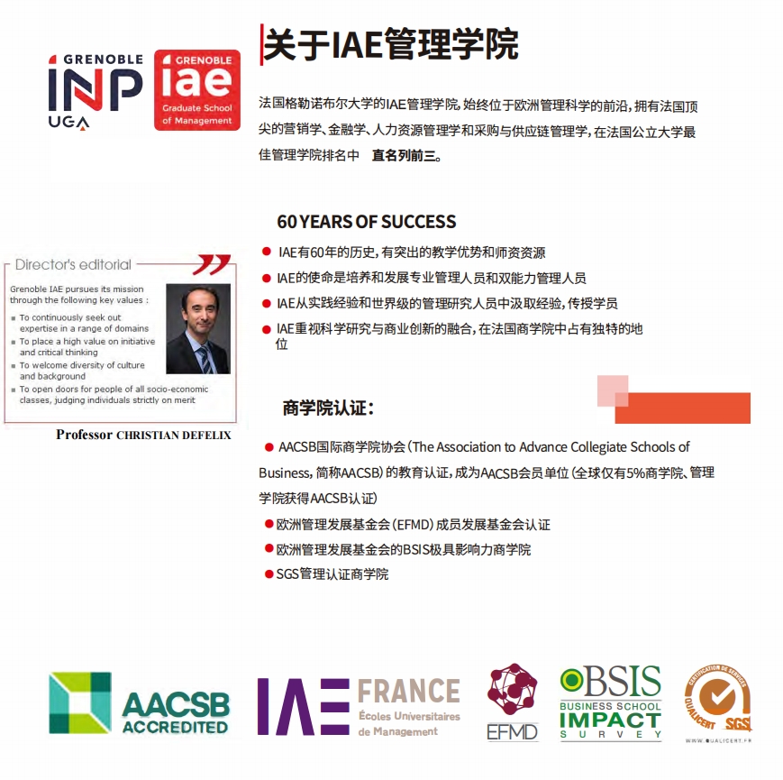 法國格勒諾布爾大學管理碩士
